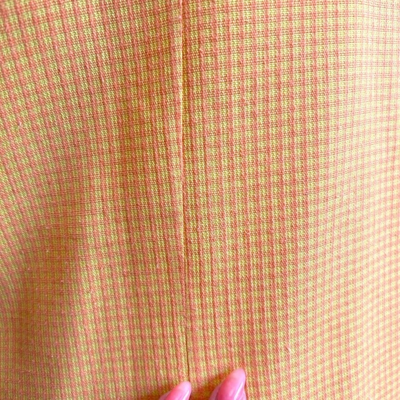 Vintage 90s ESPRIT Button-Up Shirt – XL, Orange/Yellow Pink Checkered - Picture 4 of 13